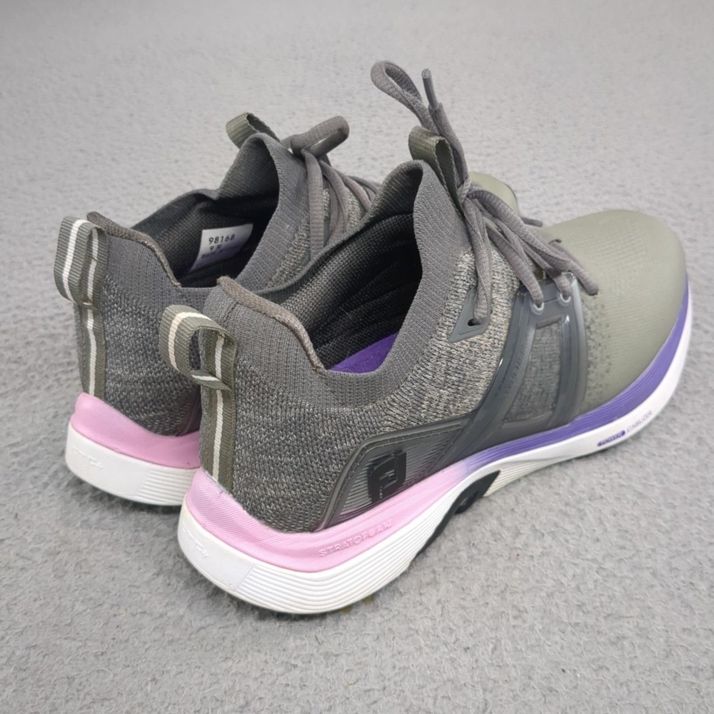 FootJoy HyperFlex Golf Shoes Womens Size 9 Gray Purple Mesh STRATOFOAM 98168 - Picture 3 of 16